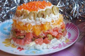 Праздничные салаты с семгой и форелью – 5 лучших рецептов